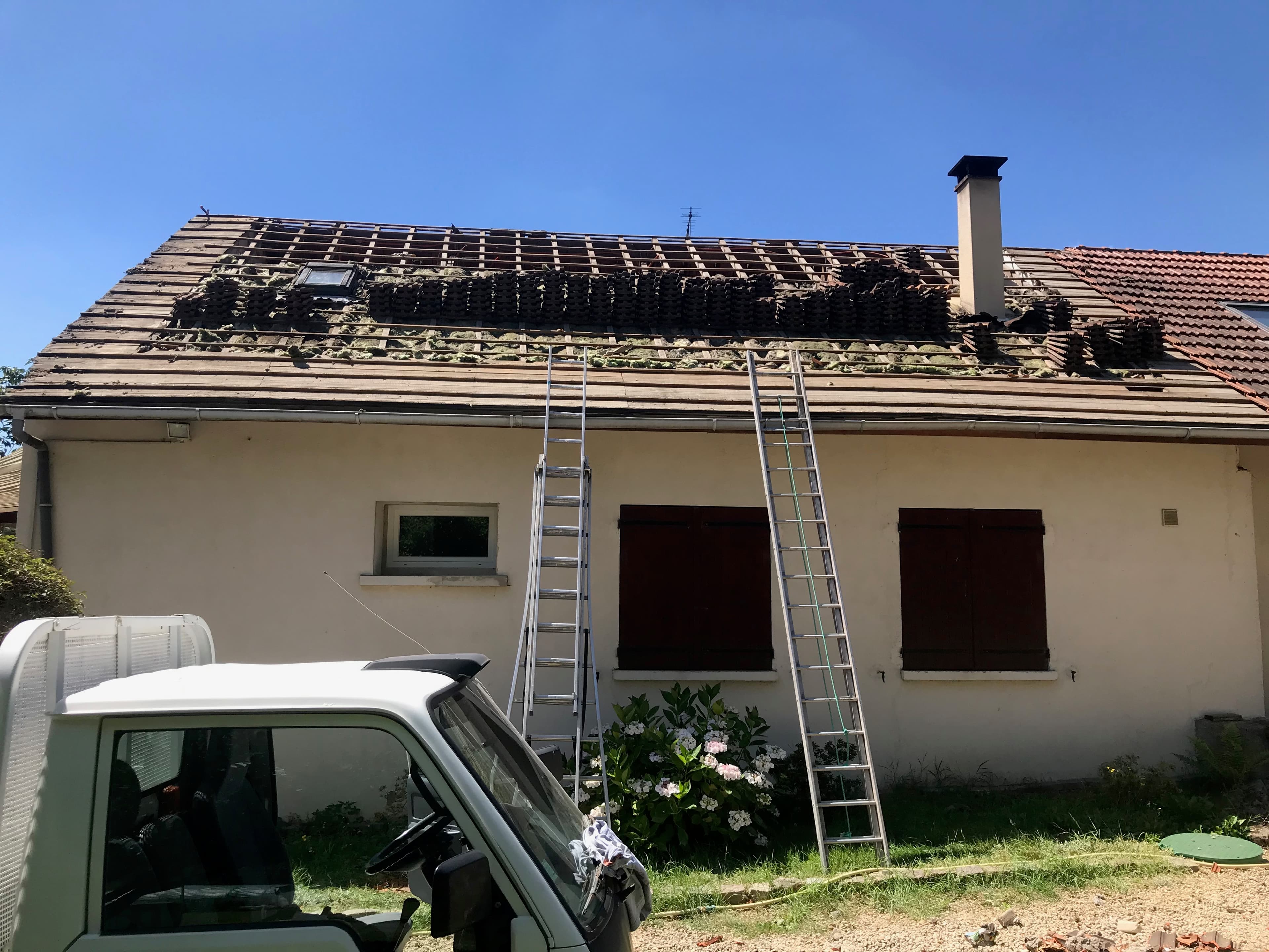 Réfection complète de toiture - En cours