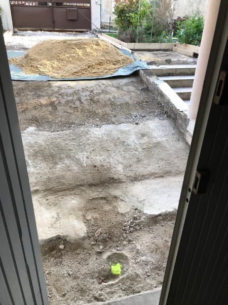 Dalle en mignonette - Avant